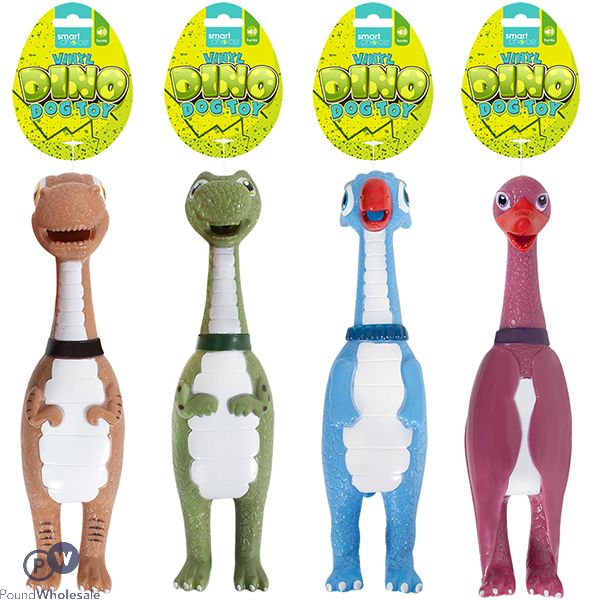 Smart Choice Vinyl Honking Dinosaur Dog Toy 31cm Assorted Colours