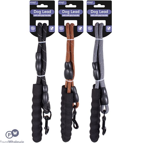 Smart Choice Soft Grip Reflective Rope Dog Lead 120cm Assorted Colours