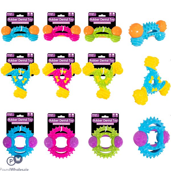 Smart Choice Rubber & Nylon Dental Dog Toy Assorted