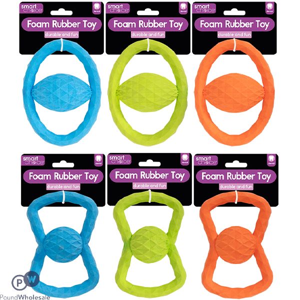 Smart Choice Foam Rubber Tug Dog Toy Assorted