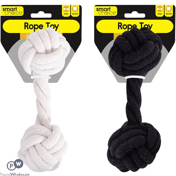 Smart Choice Knotted Dumbbell Rope Dog Toy 19cm Assorted Colours