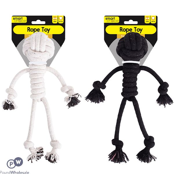 Smart Choice Knotted Rope Man Dog Toy 29cm Assorted Colours
