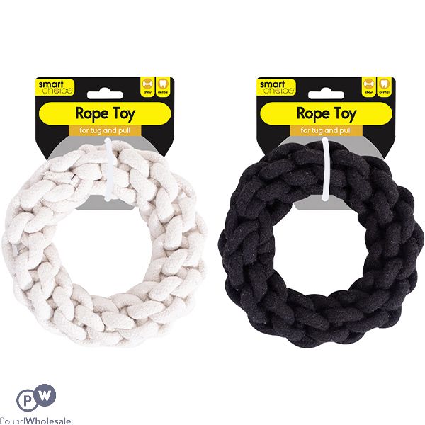 Smart Choice Knotted Rope Ring Dog Toy 16cm Assorted Colours