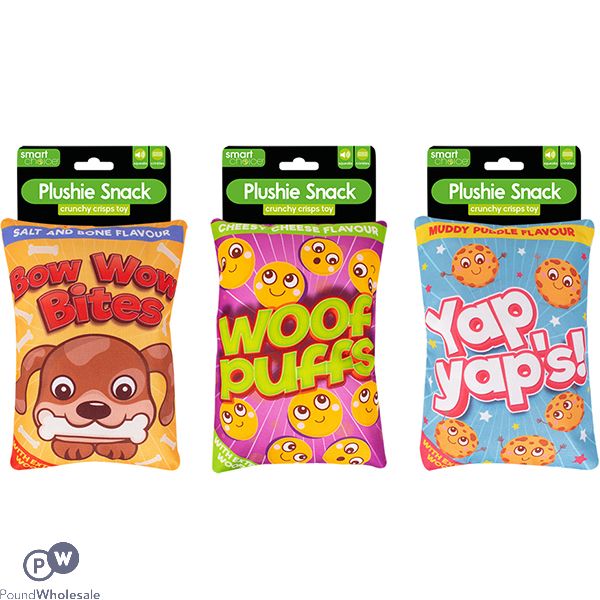 Smart Choice Squeaky Crinkle Crisp Packet Dog Toy Assorted