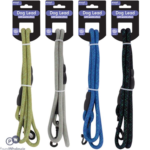 Smart Choice Sparkle Rope Dog Lead 120cm 4 Assorted Colours