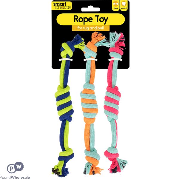 Smart Choice Double Knot Tug-and-pull Rope Dog Toy 30cm Assorted Colours