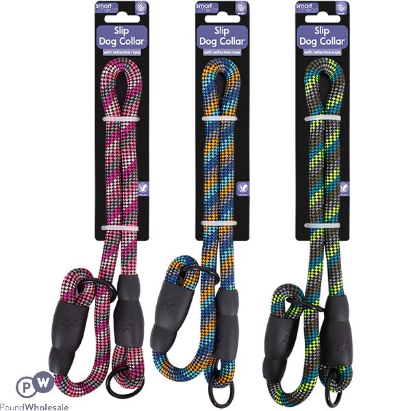 Smart Choice Reflective Rope Slip Dog Collar 55cm Assorted Colours
