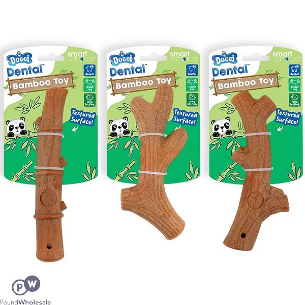 Smart Choice Dental Textured Bamboo Stick Dog Toy 18cm Assorted