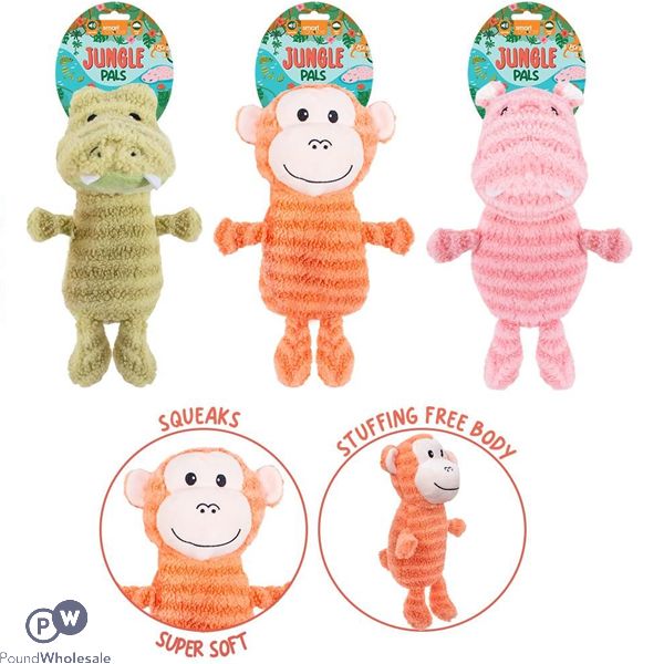 Smart Choice Squeaky Soft Plush Animal Dog Toys Assorted