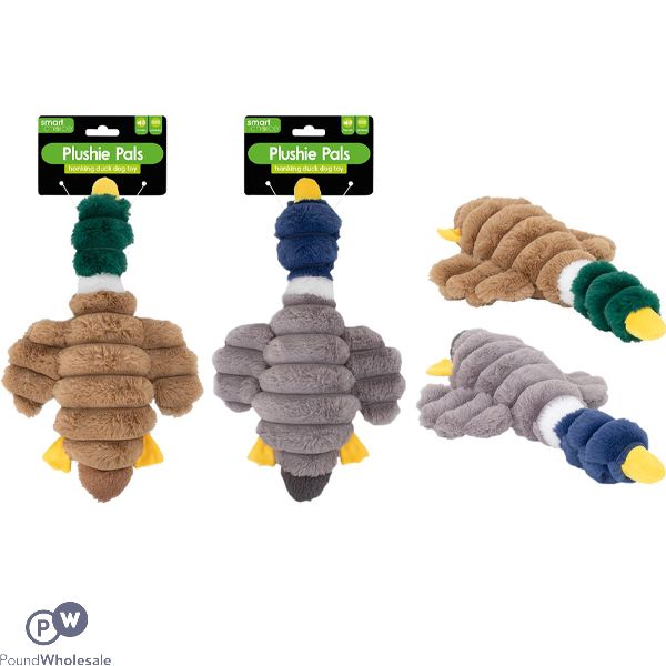 Smart Choice Honking Crinkle Plush Duck Dog Toy 40cm Assorted Colours
