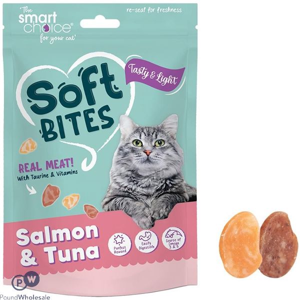 Smart Choice Soft Salmon & Tuna Bites Cat Treats 100g