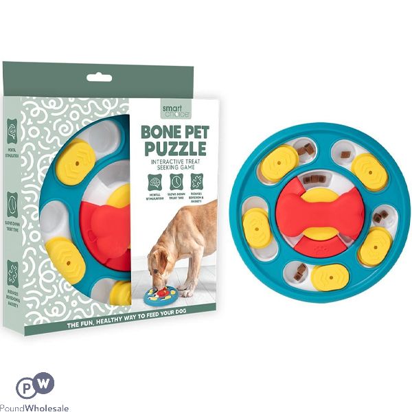 Smart Choice Interactive Treat Hiding Bone Dog Puzzle