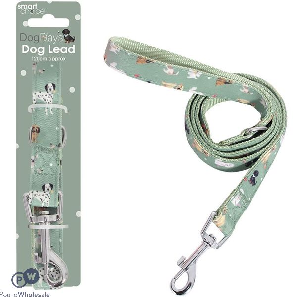 Smart Choice Dog Print Dog Lead 2cm X 120cm