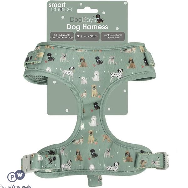 Smart Choice Dog Print Dog Harness 45cm-60cm