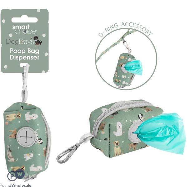Smart Choice Dog Print Poop Bag Dispenser