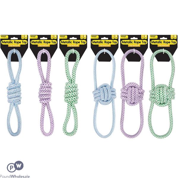 Smart Choice Metallic Rope Dog Toy 38cm Assorted