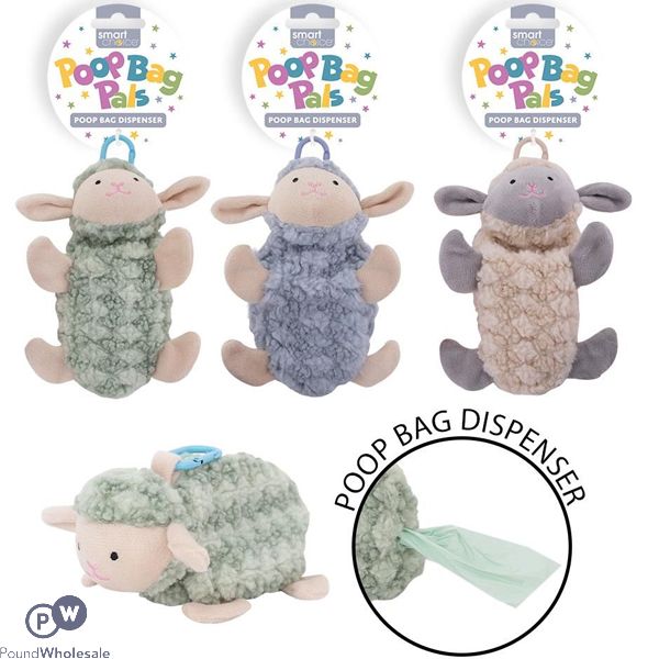 Smart Choice Poop Bag Pals Sheep Poop Bag Dispenser 15cm Assorted Colours