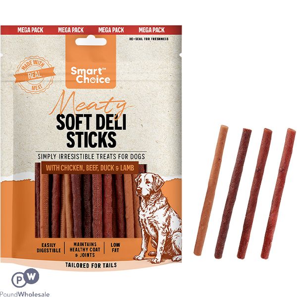 Smart Choice Meaty Soft Deli Sticks Dog Treats 300g