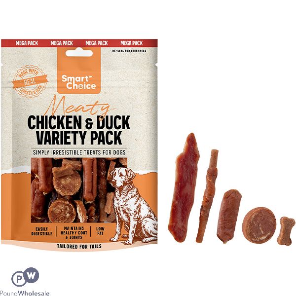 Smart Choice Meaty Chicken & Duck Variety Pack Dog Treats 300g