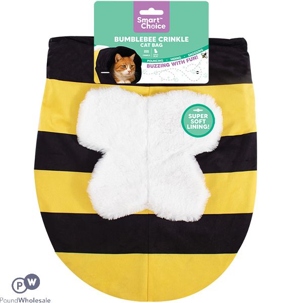 Smart Choice Bumblebee Plush Crinkle Cat Bag 48cm X 36cm