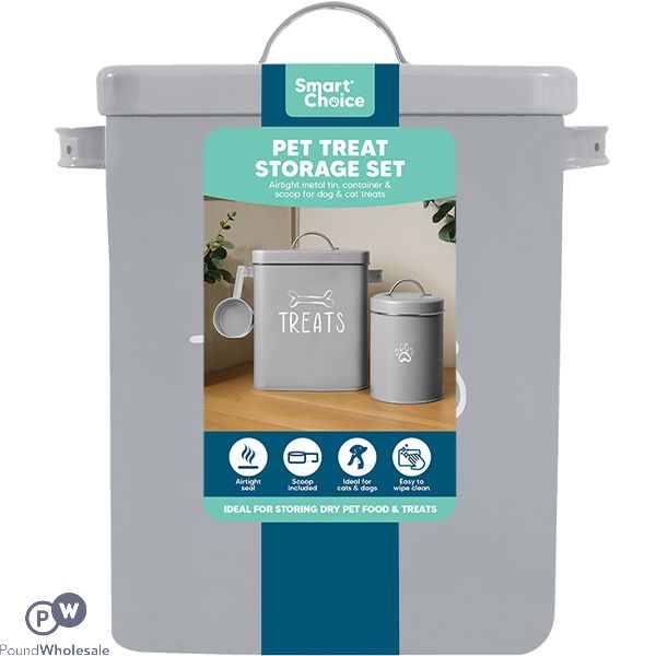 Smart Choice Pet Treat Tin Storage Set 3pc