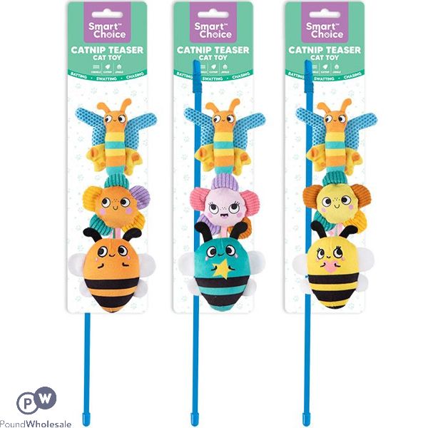 Smart Choice Catnip Plush Animal Teaser Cat Toy 40cm Assorted