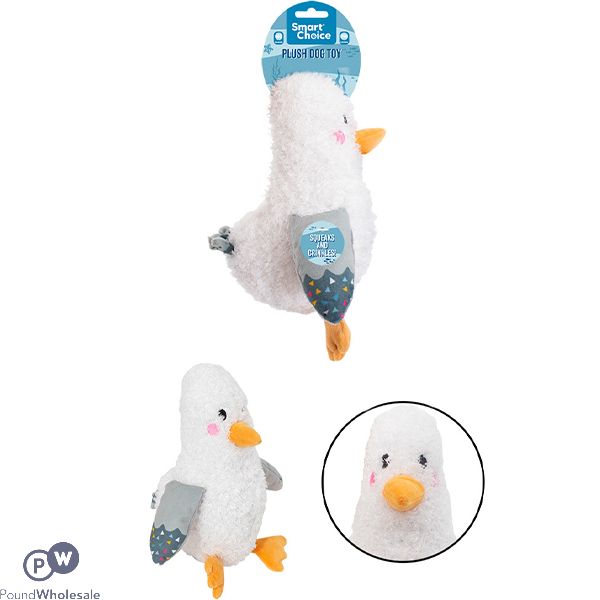Smart Choice Squeaky Plush Seagull Dog Toy 28cm