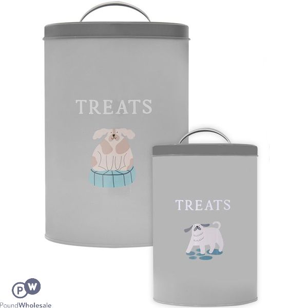 Smart Choice Dog Print Pet Treat Tin 19cm X 13cm