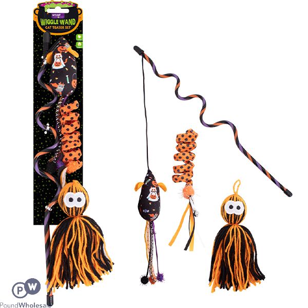 Smart Choice Halloween Catnip Wiggly Mouse Cat Teaser Set 41cm