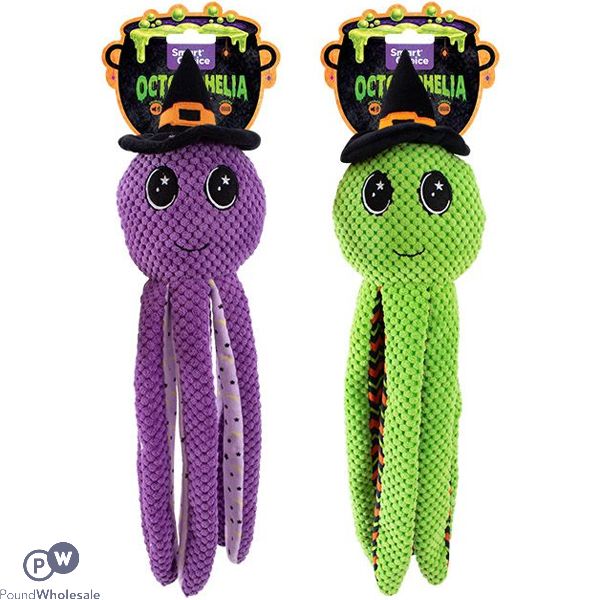 Smart Choice Halloween Squeaky Crinkle Plush Octophelia Octopus Dog Toy 48cm Assorted Colours