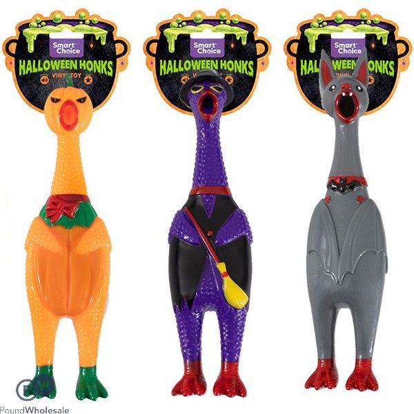 Smart Choice Halloween Vinyl Honking Chicken Dog Toy 34cm Assorted