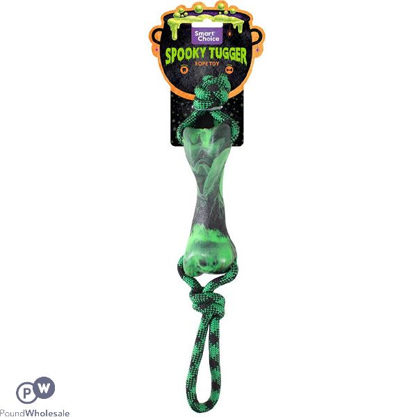 Smart Choice Halloween Pp& Rope Spooky Skeleton Bone Tugger Dog Toy 51cm