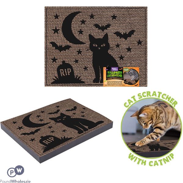 Smart Choice Halloween Cardboard Catnip Cat Scratcher 35.7cm X 28cm X 3cm