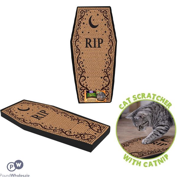 Smart Choice Halloween Catnip Coffin Cat Scratcher 57cm X 26.5cm X 4cm