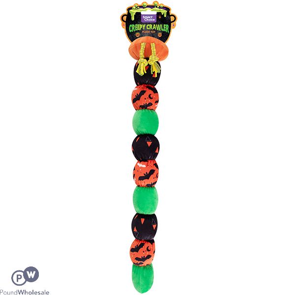 Smart Choice Halloween Plush Rope Squeaky Creepy Crawler Caterpillar Dog Toy 72cm