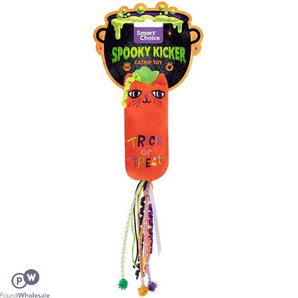 Smart Choice Halloween Ribbons Pompoms Catnip Spooky Kicker Cat Toy 32cm