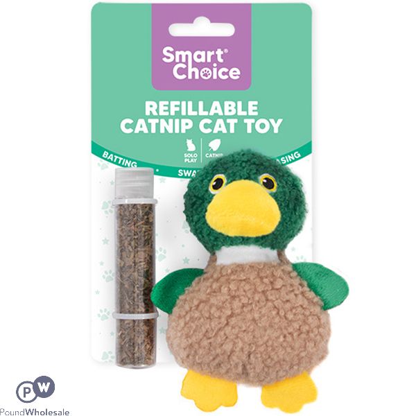 Smart Choice Refillable Plush Duck Catnip Cat Toy