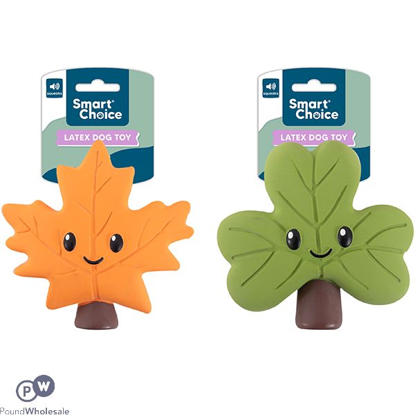 Smart Choice Squeaky Stuffed Latex Autumn Leaf Dog Toy Assorted