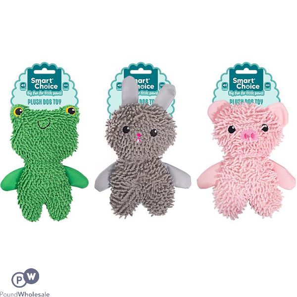 Smart Choice Plush Noodle Fluffy Small Dog Toy 18cm Assorted