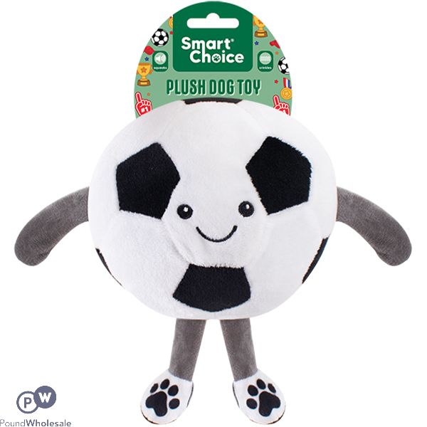 Smart Choice Squeaky Plush Football Dog Toy 20cm