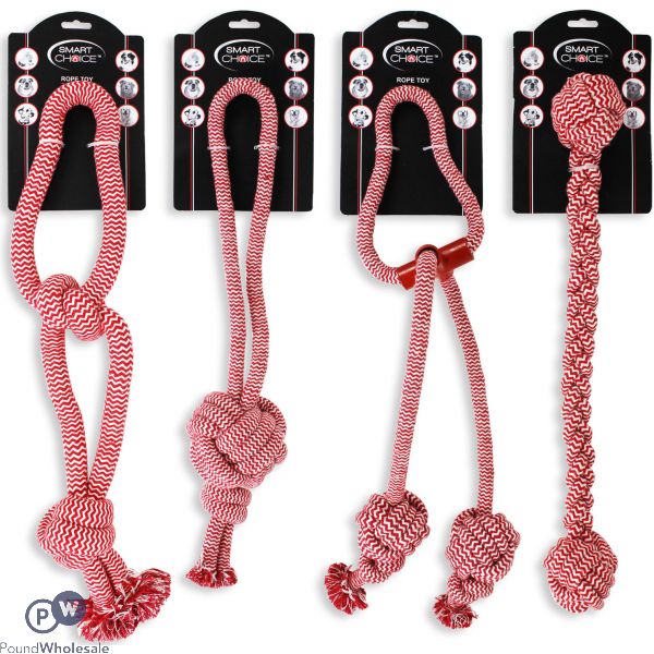 Smart Choice Heavy Duty Rope Dog Toys 4 Assorted