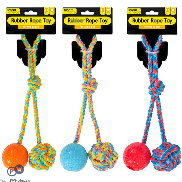 Smart Choice Strong Rubber Rope Toy 3 Assorted Colours