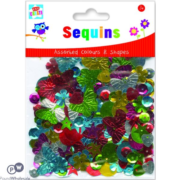 Kids Create Sequins Assorted Colours & Shapes