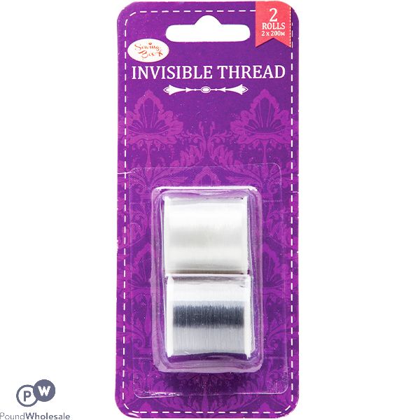 SEWING BOX INVISIBLE THREAD 200M 2 PACK