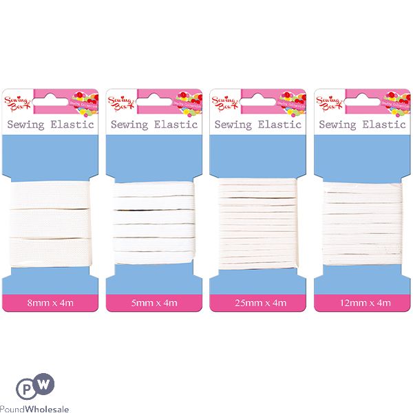 Sewing Box Sewing Elastic Assorted Sizes