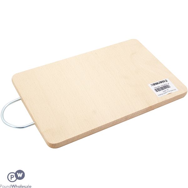 BEECH WOOD METAL HANDLE CHOPPING BOARD 12.5"