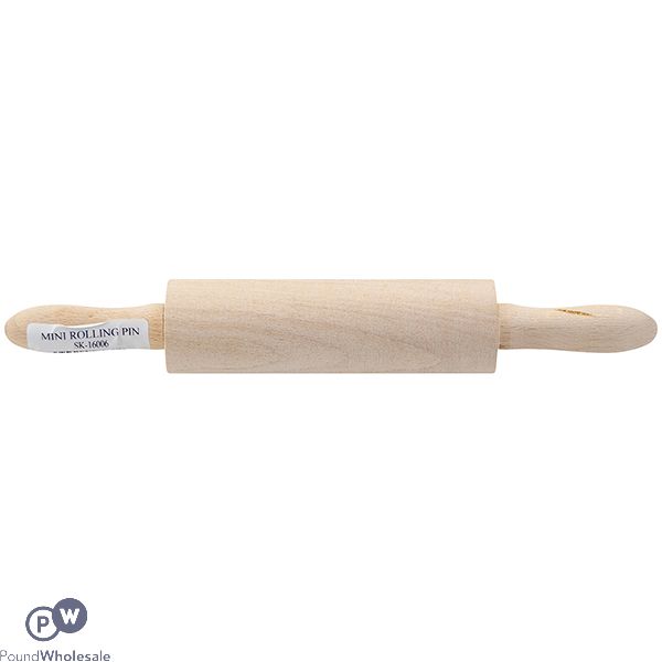 BEECH WOOD MINI ROLLING PIN WITH HANDLES