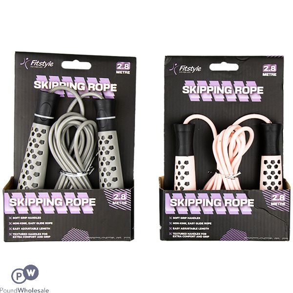 Fitstyle Skipping Rope 2.8m Assorted Colours