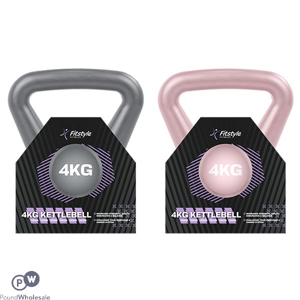 Fitstyle Kettlebell 4kg Assorted Colours