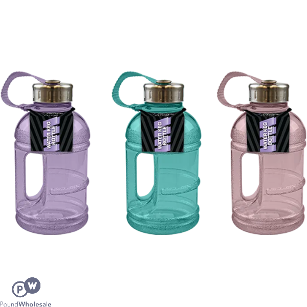 Fitstyle Water Keg Gym Bottle 1l Assorted Colours